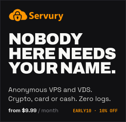 Servury - Anonymous & Privacy-focused VPS Hosting